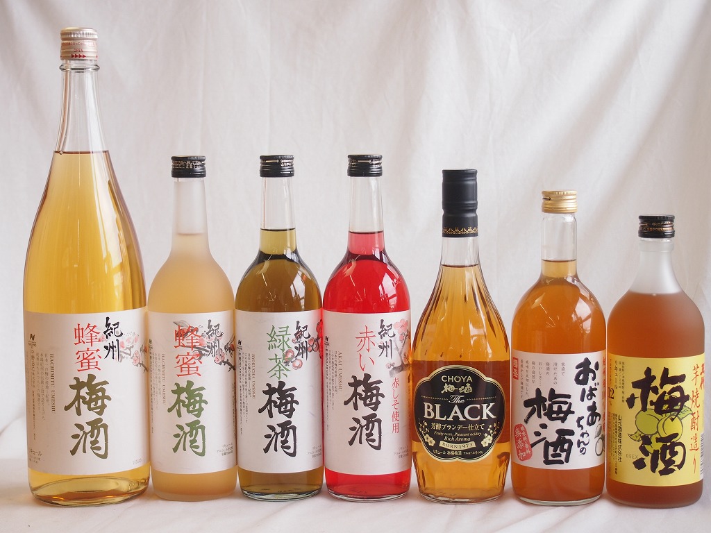 充実の品 梅酒7本セット おばあちゃんの梅酒 芋焼酎仕込五代梅酒 鹿児島 赤しそ赤い梅酒 和歌山 芳醇ブランデー仕立チョーヤ梅酒 蜂蜜梅酒 和歌山 緑茶梅酒 和歌山 7ml 6本 1800ml 1本 最安挑戦 Www Purpleforparents Us