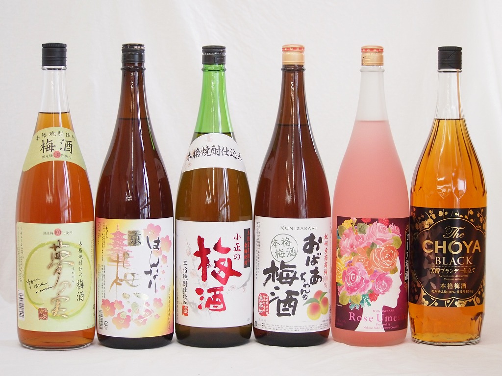 日本全国送料無料 贅沢梅酒6本セット おばあちゃんの梅酒 芳醇ブランデー仕立チョーヤ梅酒 ローズ梅酒 愛知 国産梅100 夢の実 宮崎 青梅使用小正の梅酒 鹿児島 米焼酎仕込はんなり梅酒 京都 1800ml 6本 好評 Faan Gov Ng