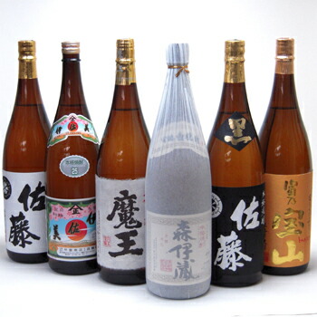 【最大2000円オフクーポン17日1:59迄】セレクション芋焼酎福袋6本セット(森伊蔵 伊佐美 佐藤白 魔王 佐藤黒 富乃宝山)1800ml×6本