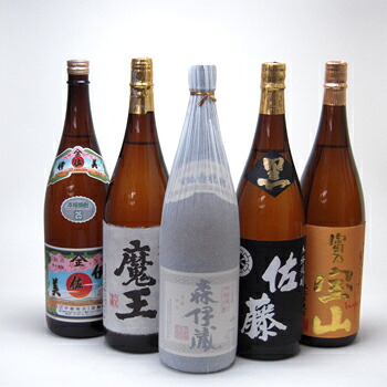 セレクション芋焼酎福袋5本セット(森伊蔵 伊佐美 魔王 佐藤黒 富乃宝山)1800ml&times;5本｜贈り物本舗じざけや