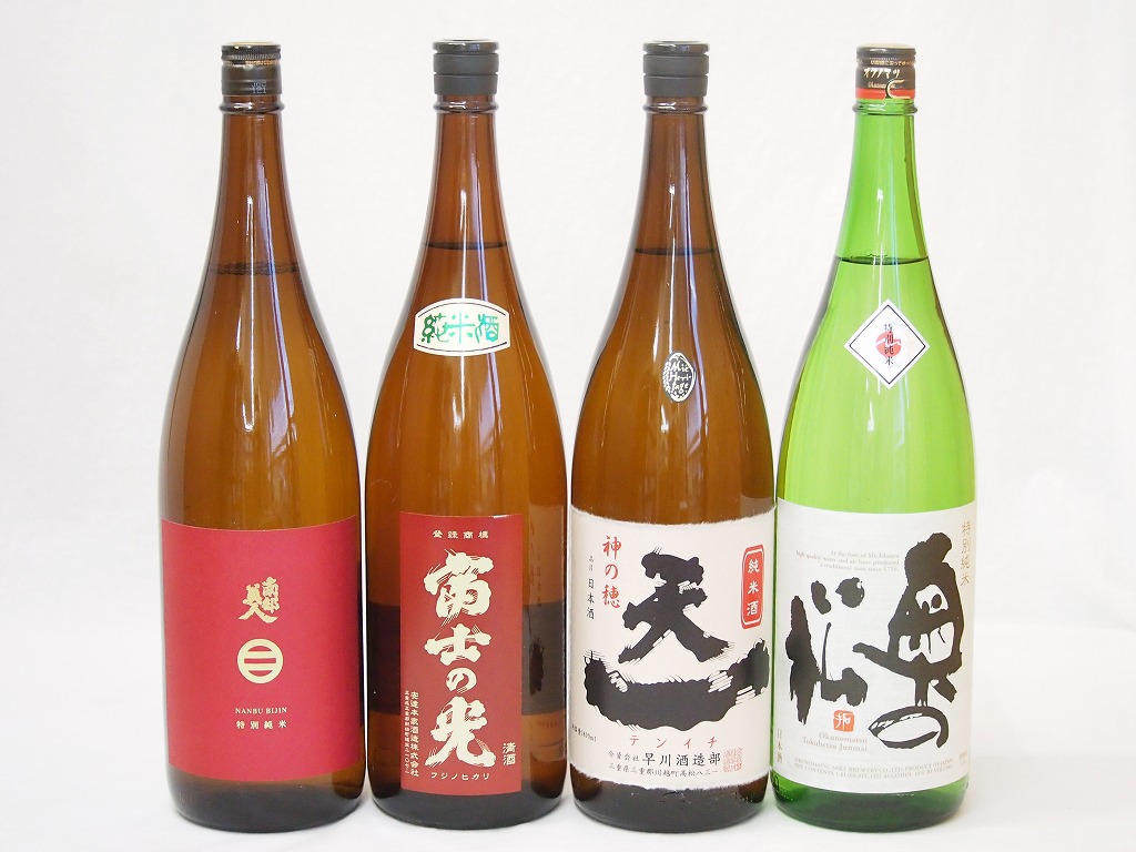【最大2000円オフクーポン26日1:59迄】日本酒 三重県&times;東北地酒純米酒4本セット 早川酒造部(三重県) 安達本家酒造(三重県) 南部美人酒造(岩手県) 奥の松酒造(福島県) 1800ml&times;4本｜贈り物本舗じざけや