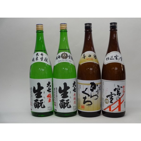 特選日本酒セット 大七 宮の雪 4本セット 大七生もと(純米 本醸造) 宮の雪(辛口 特選) 1800ｍｌ×4本 4本セット 大