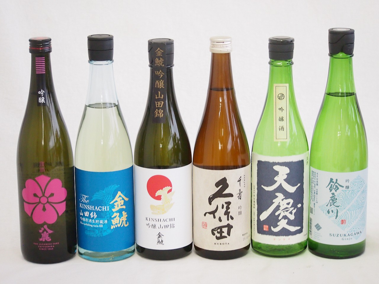 【最大2000円オフクーポン26日1:59迄】日本酒吟醸決定版6本セット(久保田 千寿 吟醸(新潟県) 早川酒造 天慶 吟醸(三重県) 清水清三郎商店 鈴鹿川 吟醸(三重県) 金鯱 山田錦 吟醸(愛知県) 金鯱 山田錦 吟醸原酒生貯蔵(愛知県) 八鹿 吟醸(大分県)) 720ml&times;5本 750ml&times;｜贈り物本舗じざけや