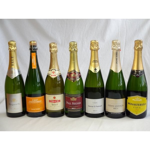 【最大2000円オフクーポン26日1:59迄】スパークリングワイン白辛口豪華7本セット エレタット・エル・パドルウェル カヴァ ブリュット 白（スペイン） 辛口750ml・ポ｜贈り物本舗じざけや