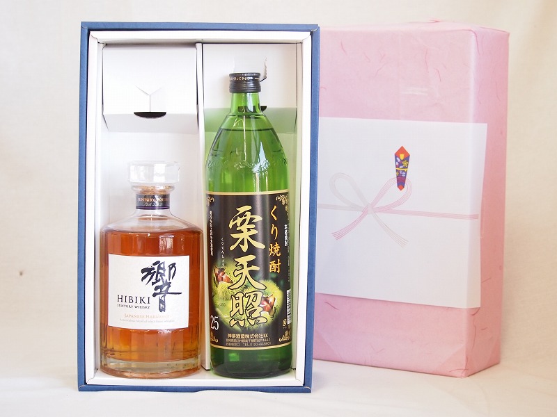 【最大2000円オフクーポン10日1:59迄】春の贈り物 感謝贈り物ボックス 洋酒焼酎2本セット（ウイスキー響700ml 栗焼酎栗天照900ml） 17,235円