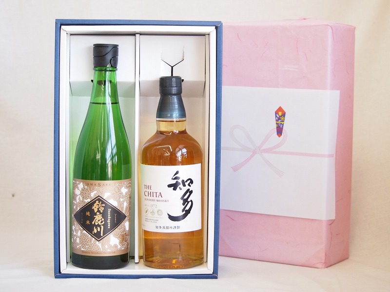 【最大2000円オフクーポン17日1:59迄】春の贈り物 感謝贈り物ボックス 洋酒日本酒2本セット（ウイスキー知多700ml 純米酒鈴鹿川720ml）
