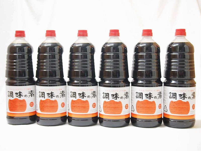 調味の素カツオだし入 ヤマコノのデラックス醤油 味噌平醸造(岐阜県)ペット 1800ml×6
