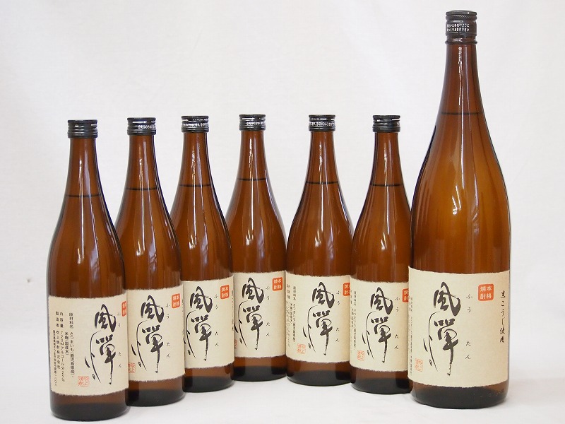 【最大2000円オフクーポン10日1:59迄】風憚ふうたん7本セット 吹上酒造謹製 本格芋焼酎(鹿児島県) 720ml×6　1800ml×1