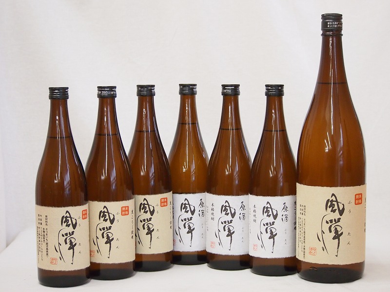 【最大2000円オフクーポン10日1:59迄】風憚ふうたん原酒入り7本セット 吹上酒造謹製 本格芋焼酎(鹿児島県) 720ml×6　1800ml×1