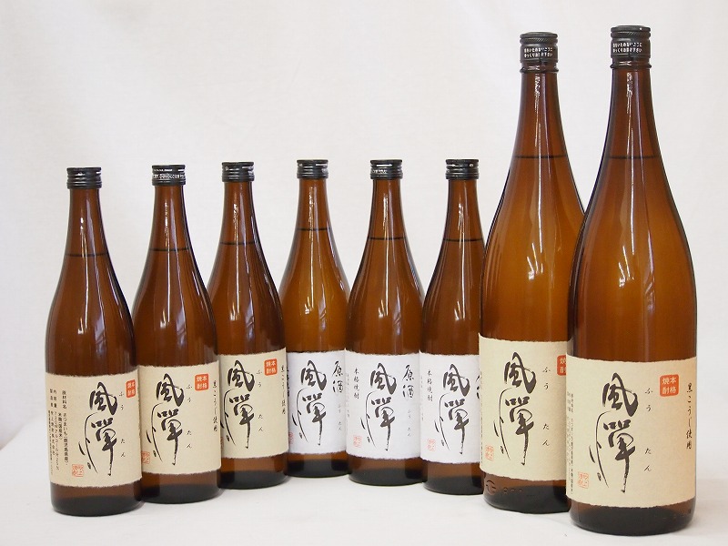 【最大2000円オフクーポン10日1:59迄】風憚ふうたん原酒入り8本セット 吹上酒造謹製 本格芋焼酎(鹿児島県) 720ml×6　1800ml×2