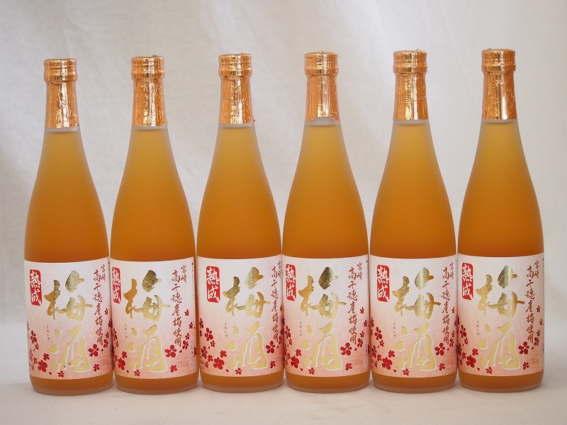 【最大2000円オフクーポン10日1:59迄】6本セット 高千穂酒造 本格焼酎に漬け込んだ濃厚梅酒 熟成梅酒(宮崎県) 720ml×6本