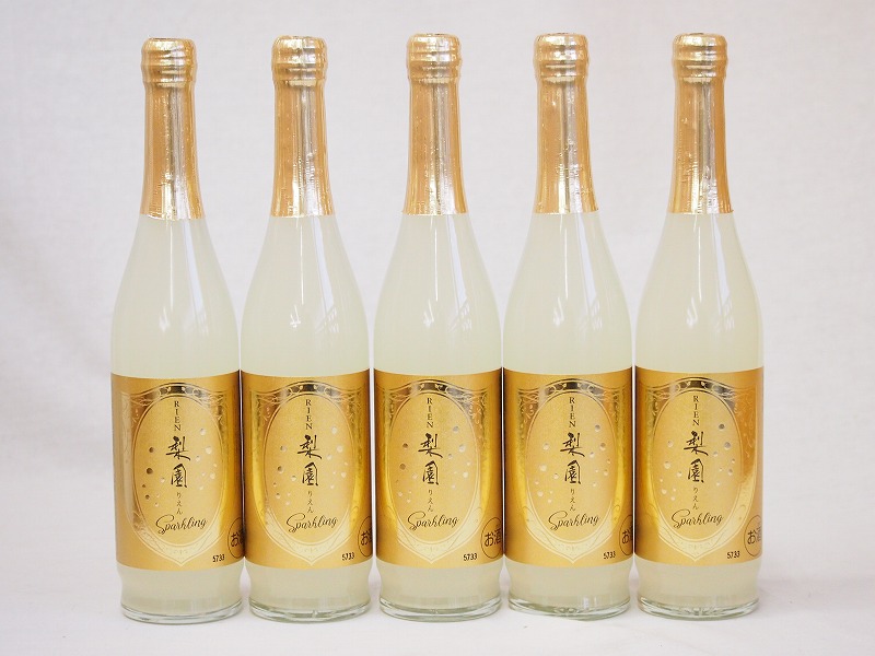 【最大2000円オフクーポン10日1:59迄】梨のお酒　スパークリング 梨園(大分県) 500ml×5