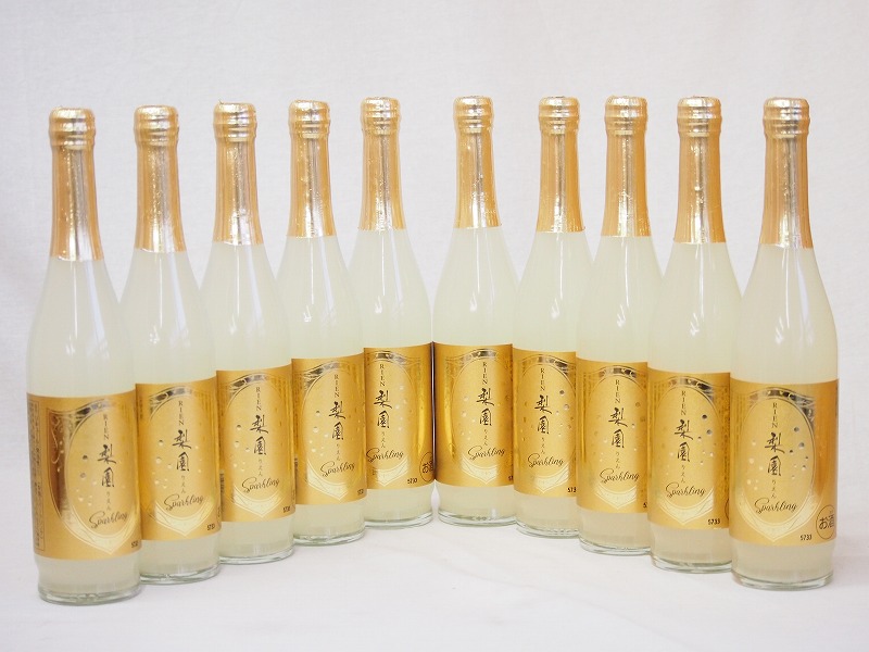【最大2000円オフクーポン10日1:59迄】梨のお酒　スパークリング 梨園(大分県) 500ml×10