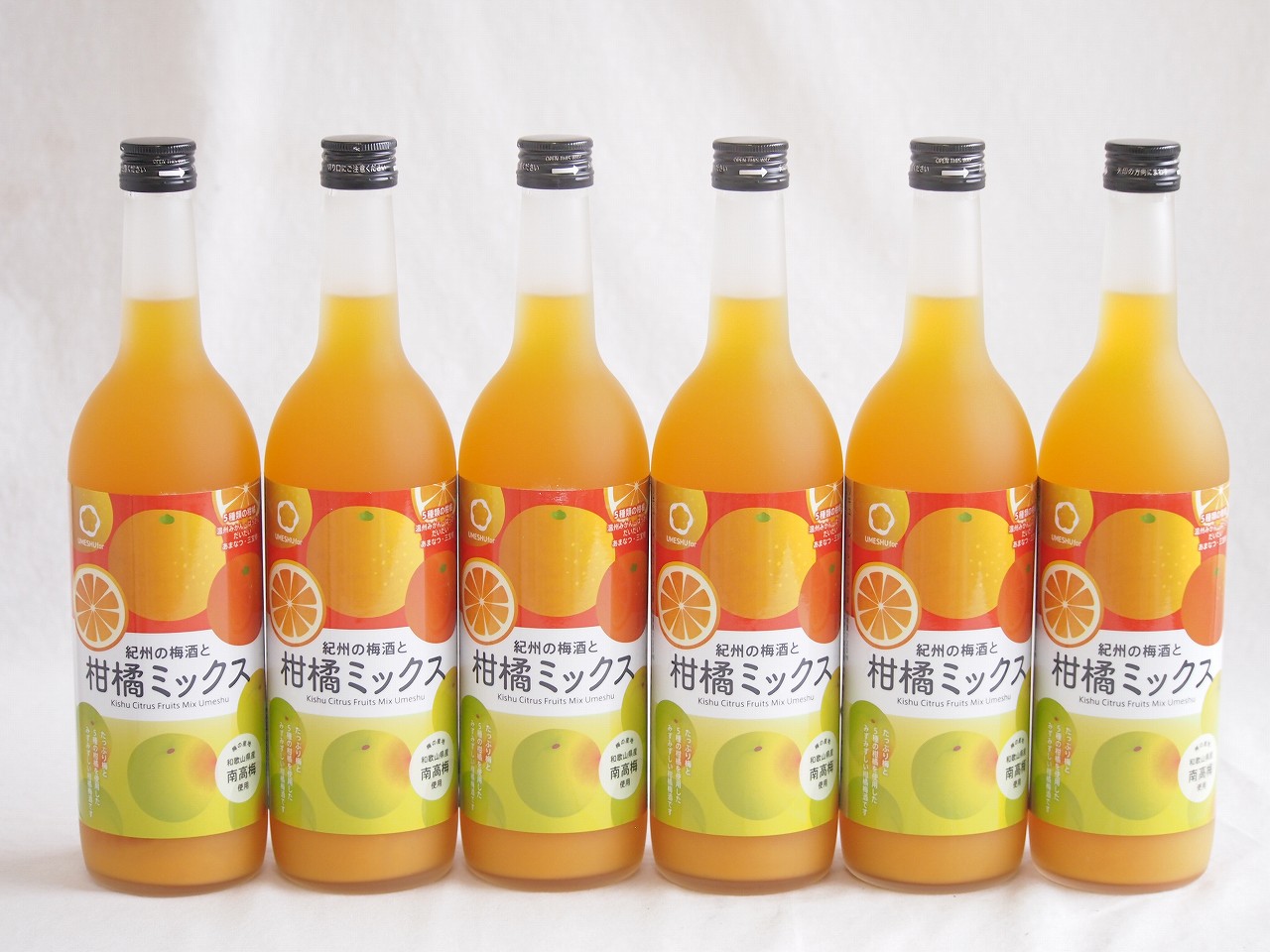 【最大2000円オフクーポン26日1:59迄】6本セット(紀州の梅酒と柑橘ミックス(和歌山県)) 720ml×6本|贈り物本舗じざけや
