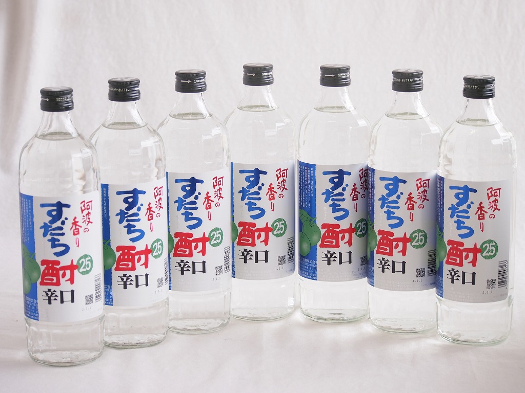 【最大2000円オフクーポン10日1:59迄】7本セット(徳島産すだち果汁100％すだち酎 25度辛口) 720ml×7本