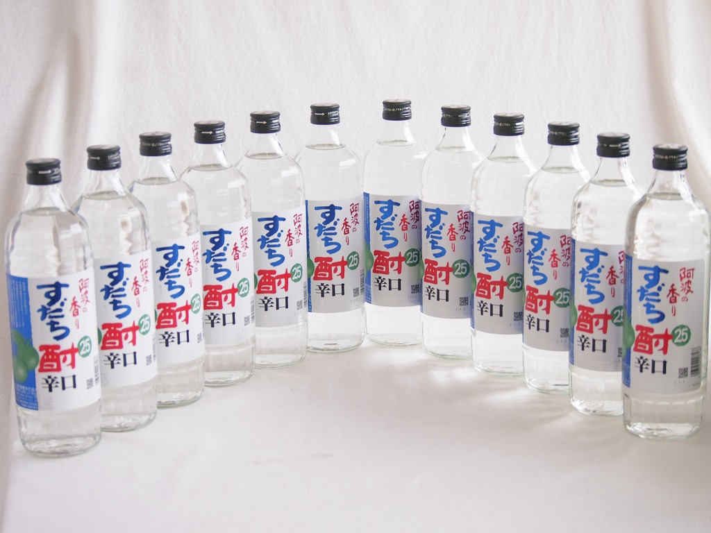 【最大2000円オフクーポン26日1:59迄】12本セット(徳島産すだち果汁100%すだち酎 25度辛口) 720ml×12本|贈り物本舗じざけや
