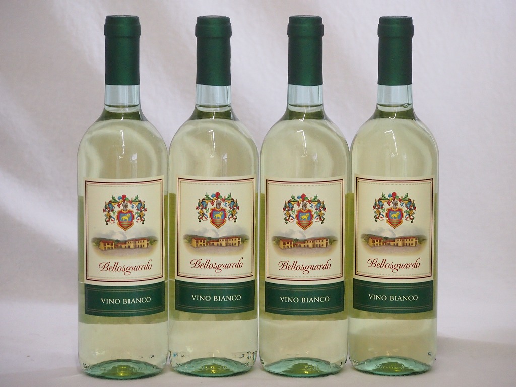 【最大2000円オフクーポン10日1:59迄】4本セット(イタリア白ワインbellosguardo VINO BLANCO) 750ml×4本