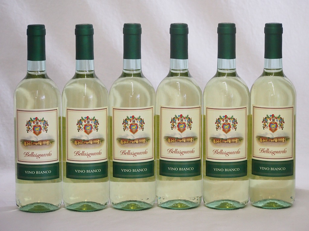 【最大2000円オフクーポン10日1:59迄】6本セット(イタリア白ワインbellosguardo VINO BLANCO) 750ml×6本
