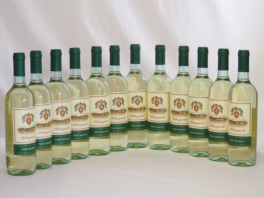 【最大2000円オフクーポン10日1:59迄】12本セット(イタリア白ワインbellosguardo VINO BLANCO) 750ml×12本