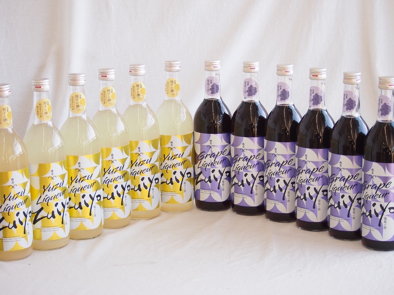 【最大2000円オフクーポン10日1:59迄】12本セット(瑞鷹 柚子の酒10度(熊本県) 瑞鷹 葡萄の酒10度(熊本県)) 720ml×12本