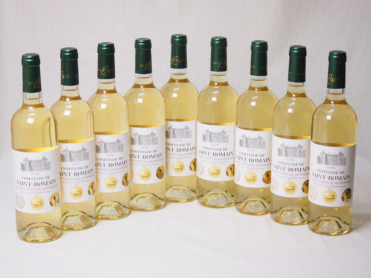 9本セット(フランストリプル金賞受賞白ワイン サン・ロマン辛口) 750ml×9本