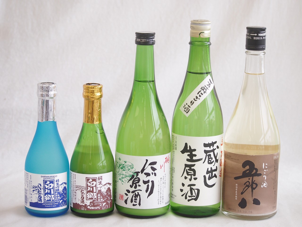 【最大2000円オフクーポン17日1:59迄】にごり酒五郎八飲み比べ5本セット(桃川にごり原酒(青森) 五郎八(新潟) 白川郷ささ純米吟醸まろやかな辛口(岐阜) 白川郷 にごり酒 純米(岐阜) 天一本醸造 蔵出し生原酒(三重県)) 720ml×3本 300ml×2本