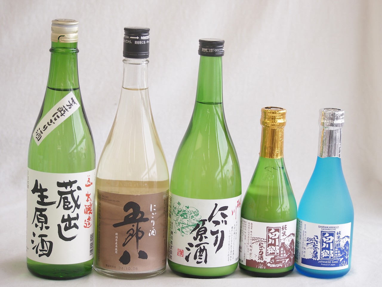 【最大2000円オフクーポン17日1:59迄】クール便配送にごり酒5本セット(桃川にごり原酒(青森) 五郎八(新潟) 白川郷ささ純米吟醸まろやかな辛口(岐阜) 白川郷 にごり酒 純米(岐阜) 天一本醸造 蔵出し生原酒(三重県)) 720ml×3本 300ml×2本