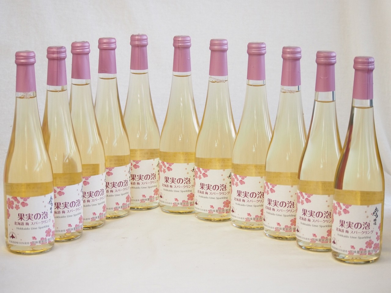 11本セット(果実の泡シードル 北海道梅スパークリング(やや甘口)) 500ml×11本