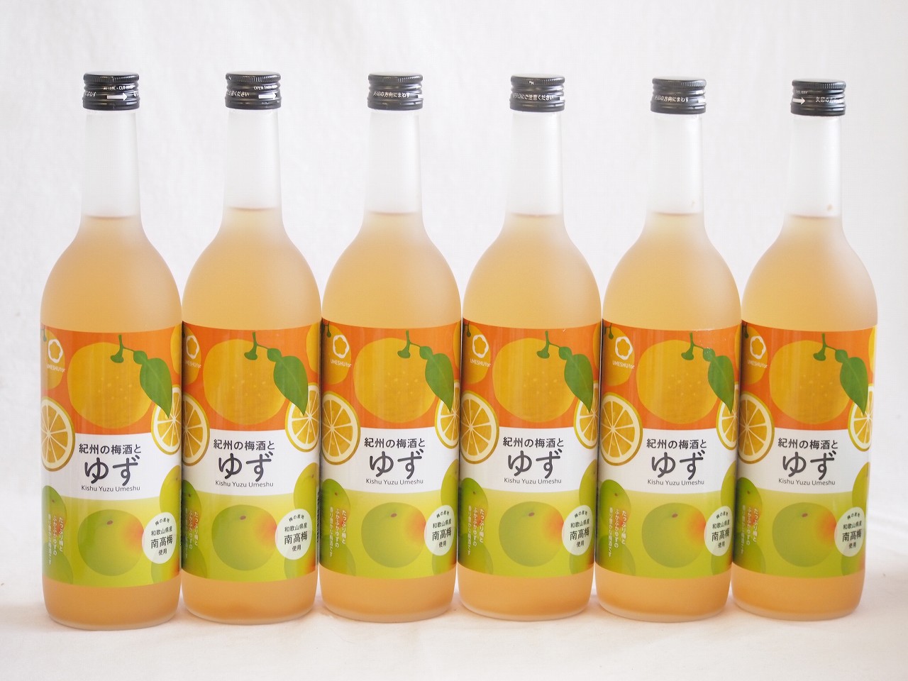 6本セット(和歌山県産南高梅使用 紀州の梅酒とゆずalc.12%) 720ml×6本