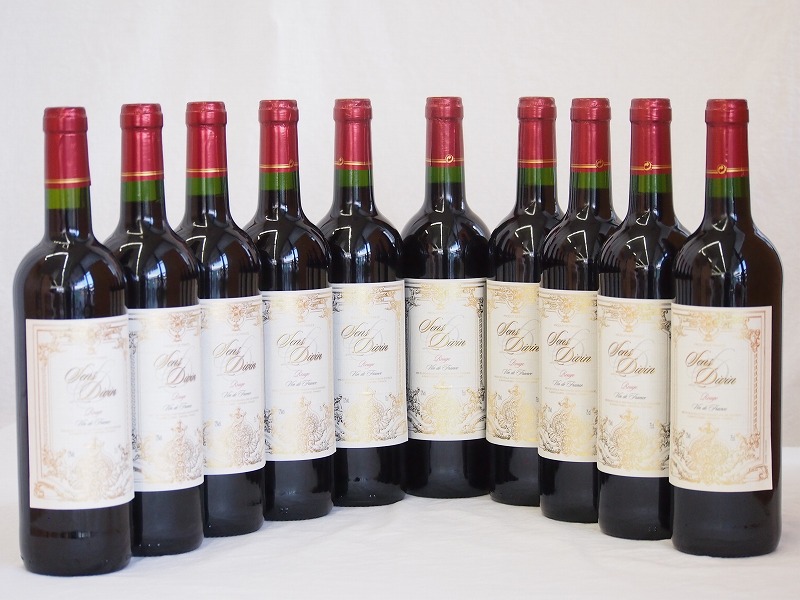 【最大2000円オフクーポン10日1:59迄】フランス赤ワイン サン ディヴァン ルージュ 750ml×10
