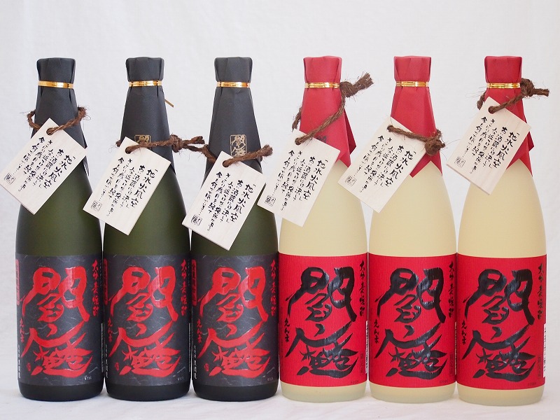 【最大2000円オフクーポン10日1:59迄】麦焼酎閻魔セット 全量麹仕込3本 樽熟成3本 老松酒造(大分県)720ml×6本