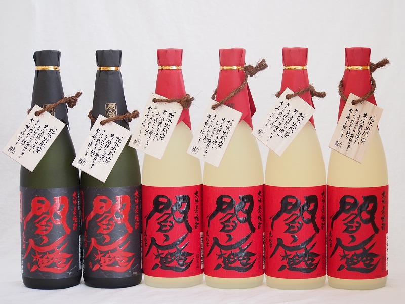 【最大2000円オフクーポン10日1:59迄】麦焼酎閻魔セット 全量麹仕込2本 樽熟成4本 老松酒造(大分県)720ml×6本