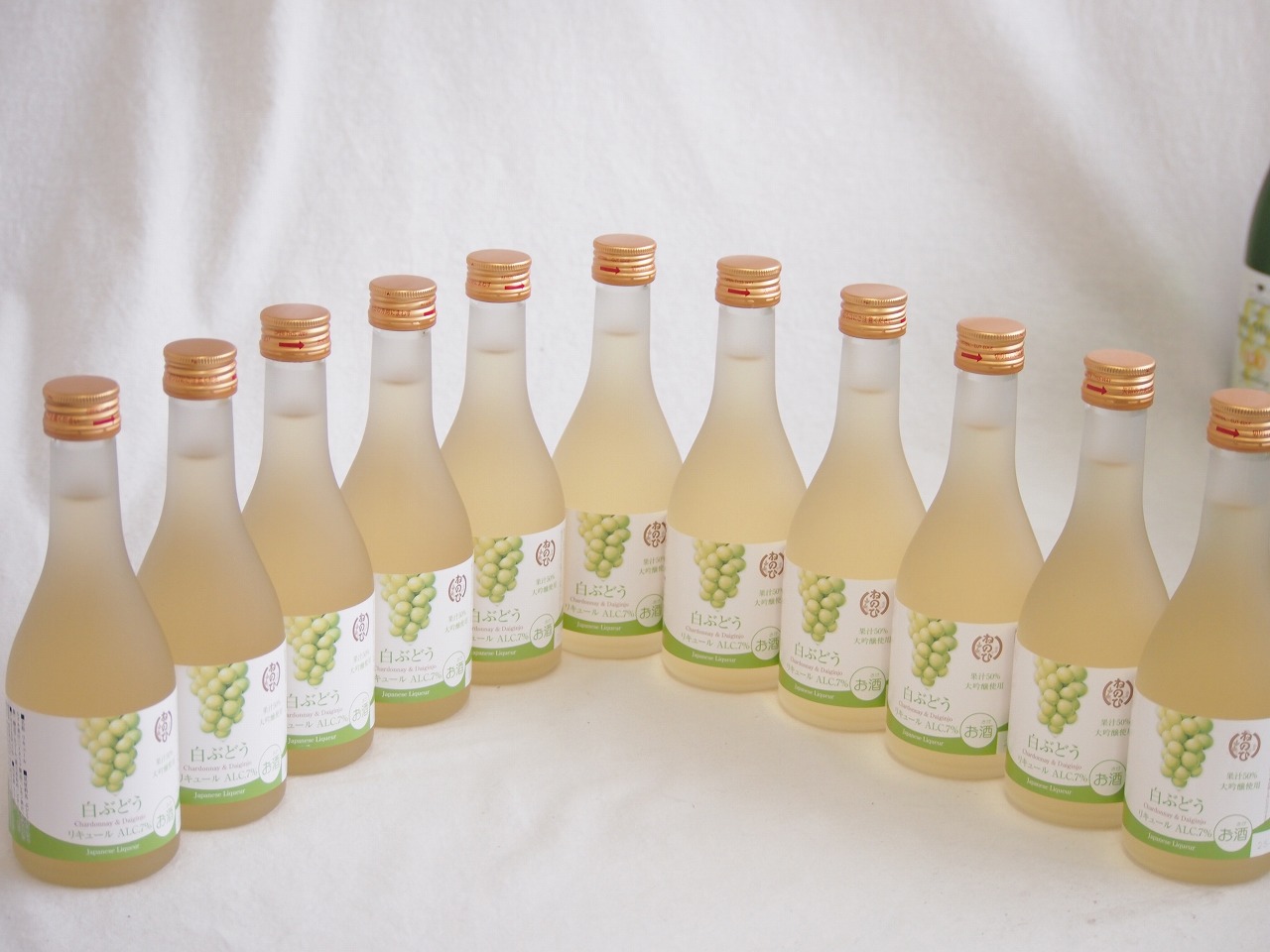 11本セット(果汁50%大吟醸使用リキュール 白ぶどうAlc7%(愛知県)) 300ml×11本