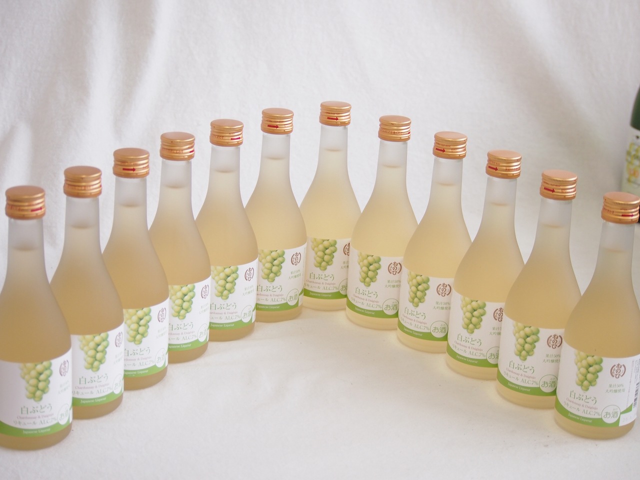 12本セット(果汁50%大吟醸使用リキュール 白ぶどうAlc7%(愛知県)) 300ml×12本