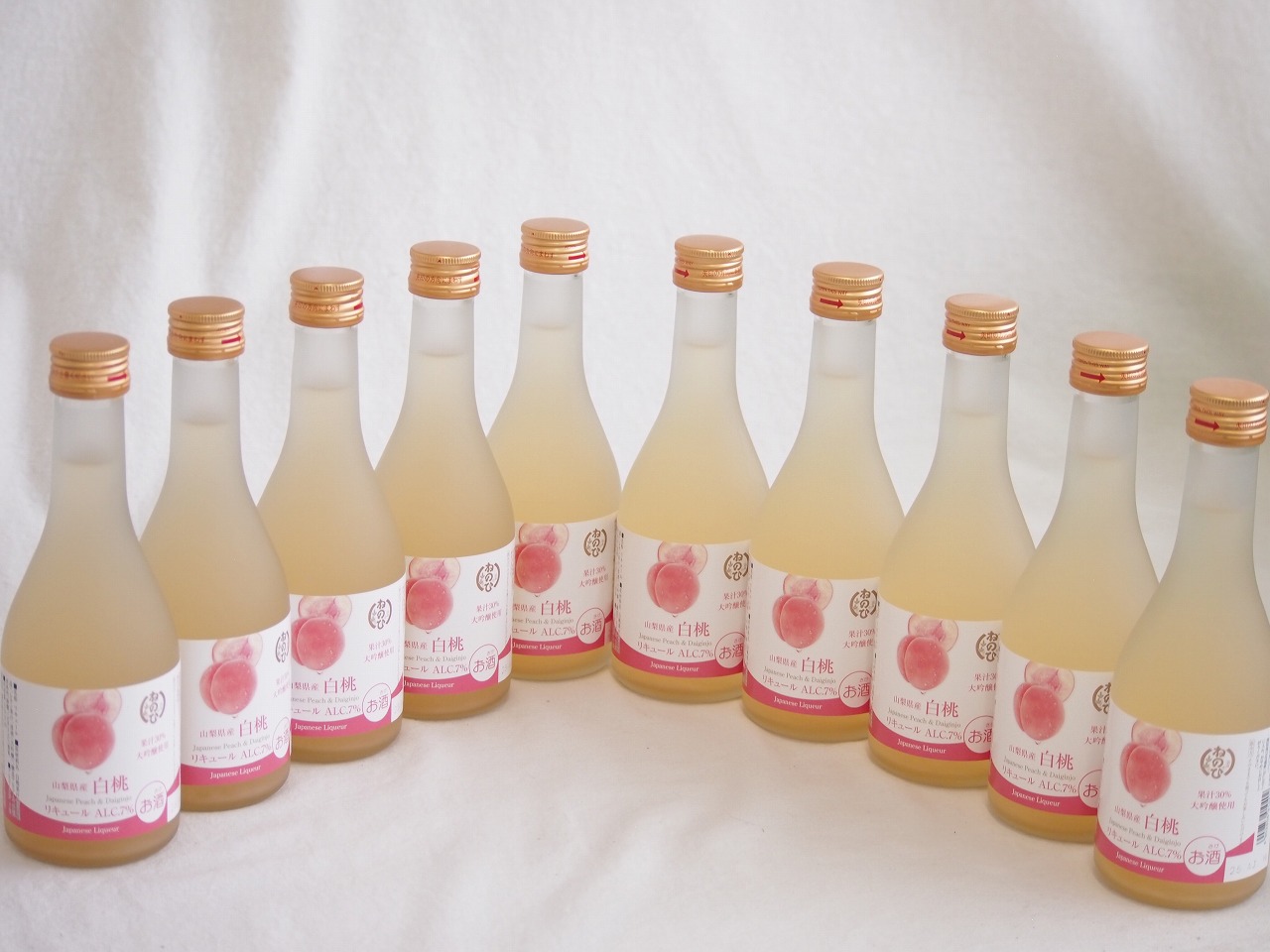 10本セット(山梨県産果汁30%大吟醸使用リキュール白桃 Alc7%(愛知県)) 300ml×10本