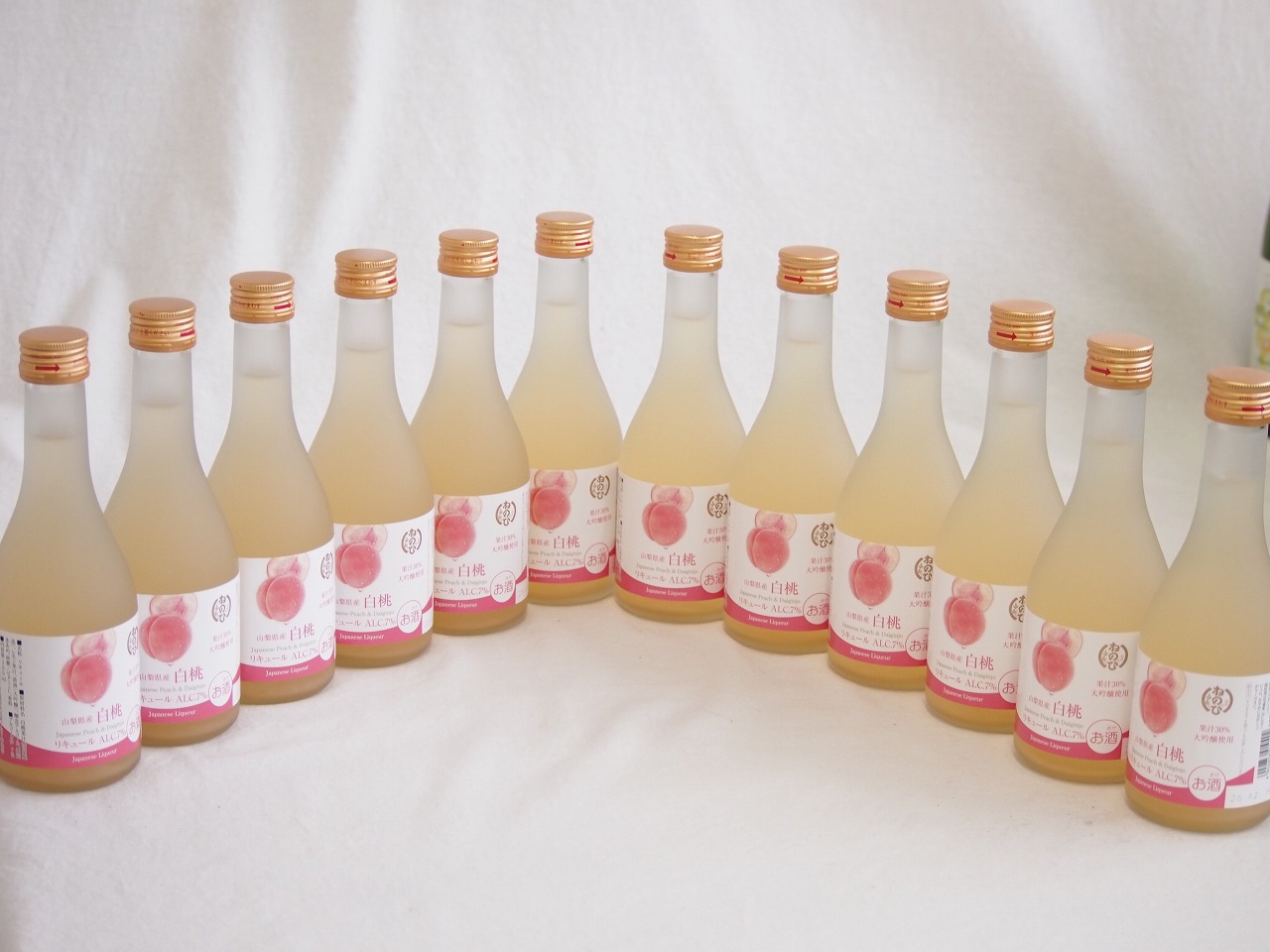 12本セット(山梨県産果汁30%大吟醸使用リキュール白桃 Alc7%(愛知県)) 300ml×12本 7,934円