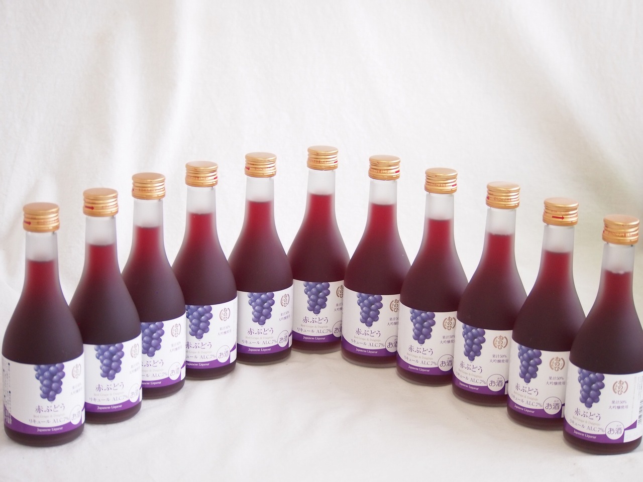 11本セット(果汁50%大吟醸使用リキュール 赤ぶどうAlc7%(愛知県)) 300ml×11本