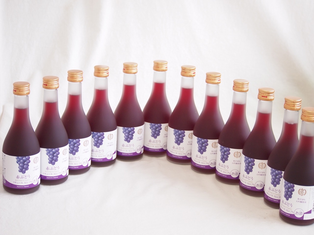 12本セット(果汁50%大吟醸使用リキュール 赤ぶどうAlc7%(愛知県)) 300ml×12本
