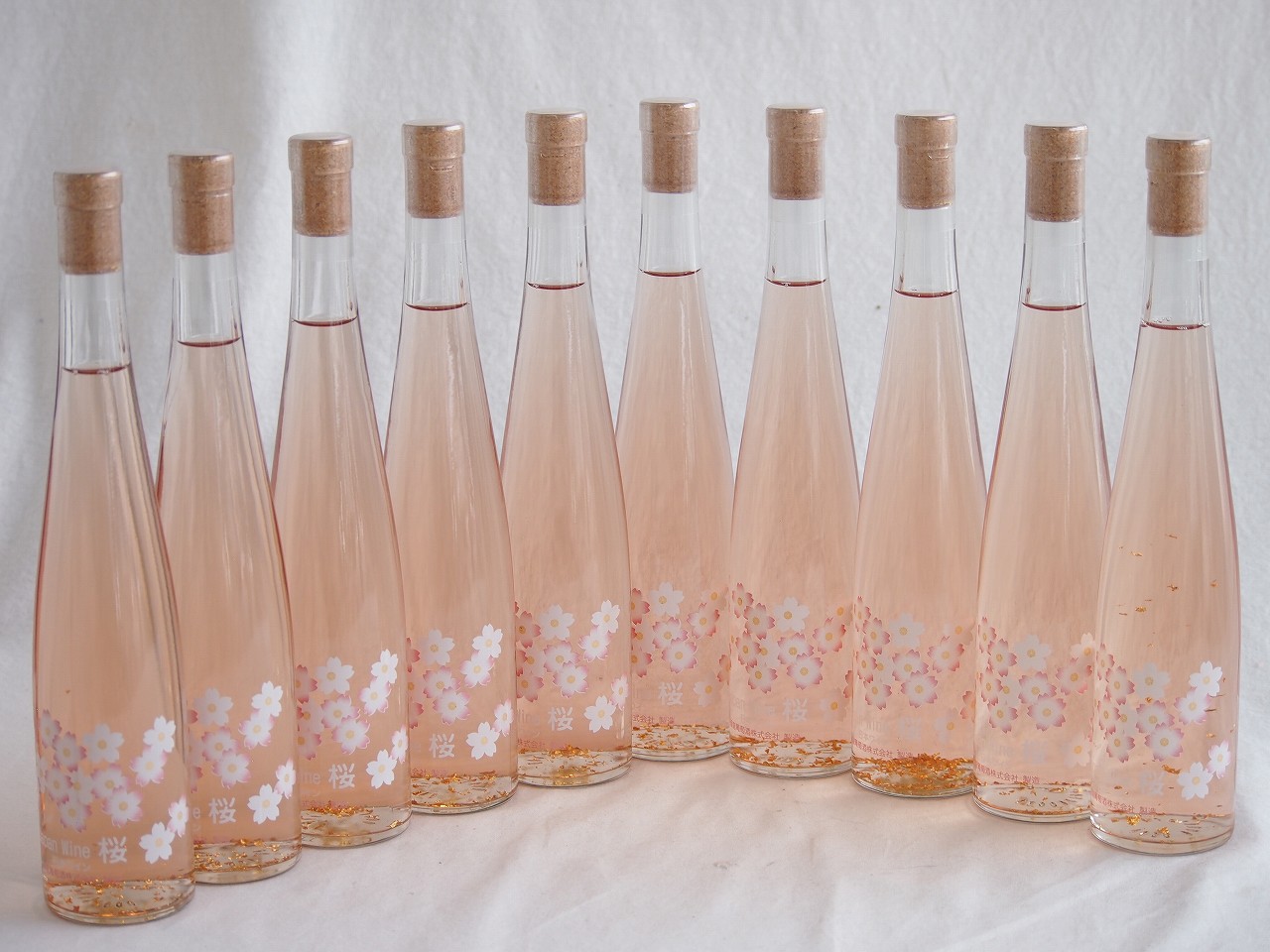 10本セット(ジャパンワイン桜 金箔入ほのかな甘味alco12.5度(山梨県)) 375ml×10本 14,804円