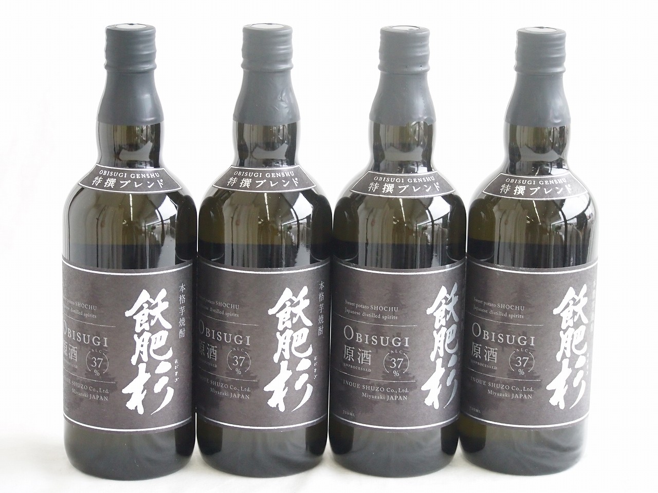 【最大2000円オフクーポン26日1:59迄】4本セット(国産甘藷ブレンド原酒芋焼酎 飫肥杉 alco37度(宮崎県)) 720ml&times;4本｜贈り物本舗じざけや