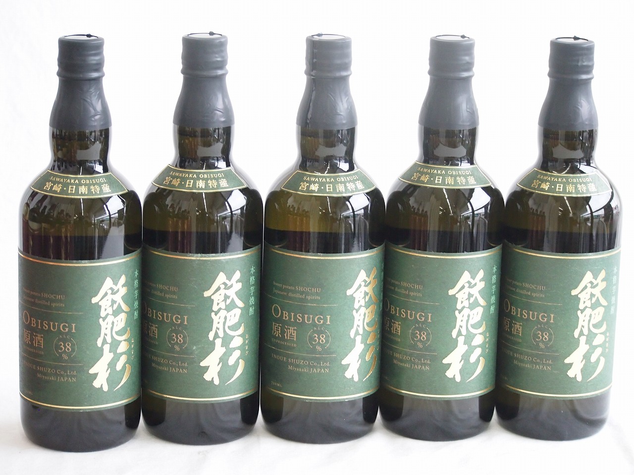 【最大2000円オフクーポン10日1:59迄】5本セット(減圧蒸留100％芋焼酎 飫肥杉 原酒 38度 井上酒造(宮崎県)) 720ml×5本 9,436円