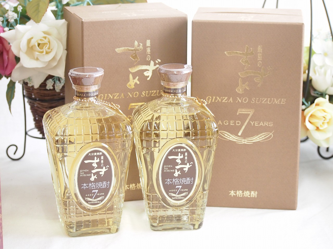 【最大2000円オフクーポン17日1:59迄】2本セット(トンネル貯蔵7年バーボン樽仕込 大分麦焼酎 銀座のすずめalco33度) 720ml×2本