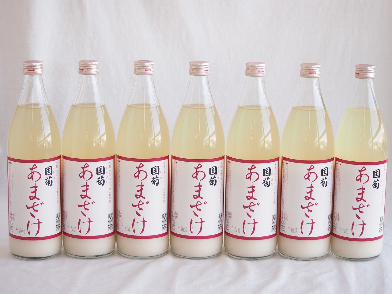 7本セット(国菊甘酒アルコール0%脂質2g以下あまざけ計985g(福岡県)) 985ml×7本