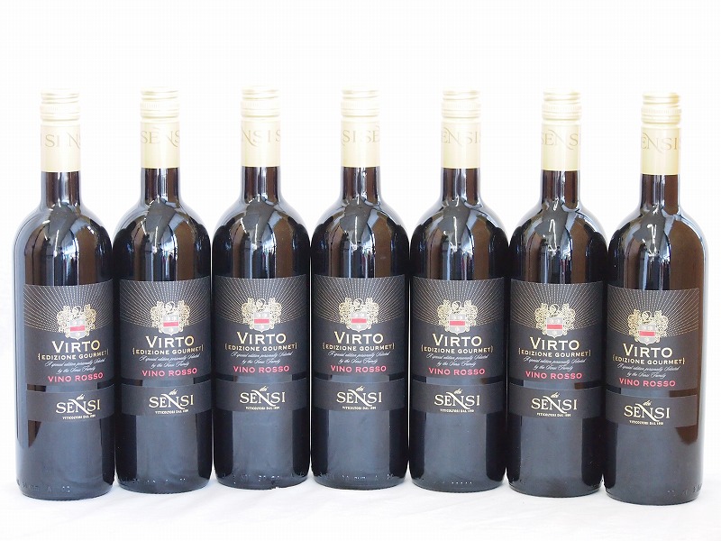 【最大2000円オフクーポン17日1:59迄】7本セット(イタリア赤ワイン センシィヴィルトロッソ) 750ml×7本