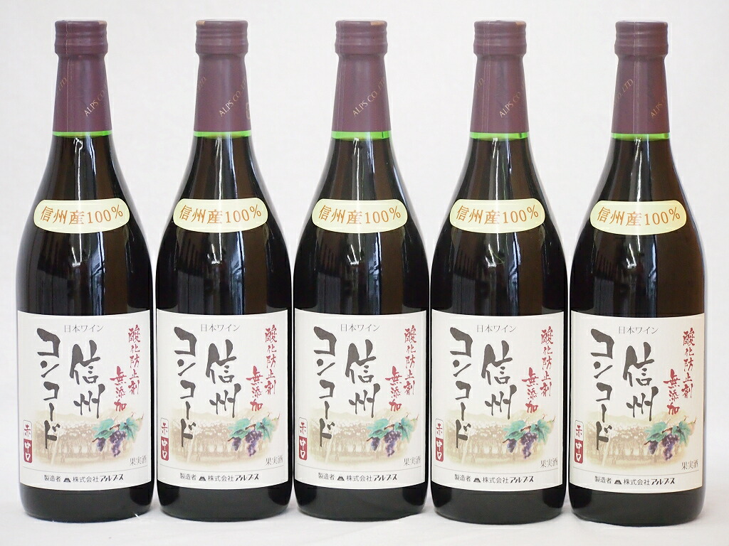 楽天市場】【スーパーセール11日1:59迄】コンコード種から生まれた甘口の赤ワインセット 信州産100% 酸化防止剤無添加(長野県)720ml×2 :  贈り物本舗じざけや