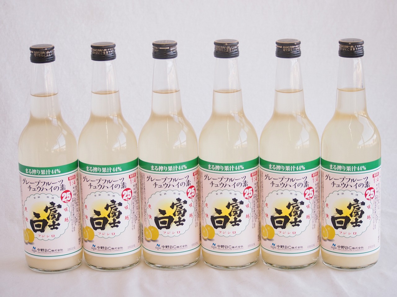 6本セット(グレープフルーツチュハイの素 富士白 25度 (和歌山県)) 600ml×6本