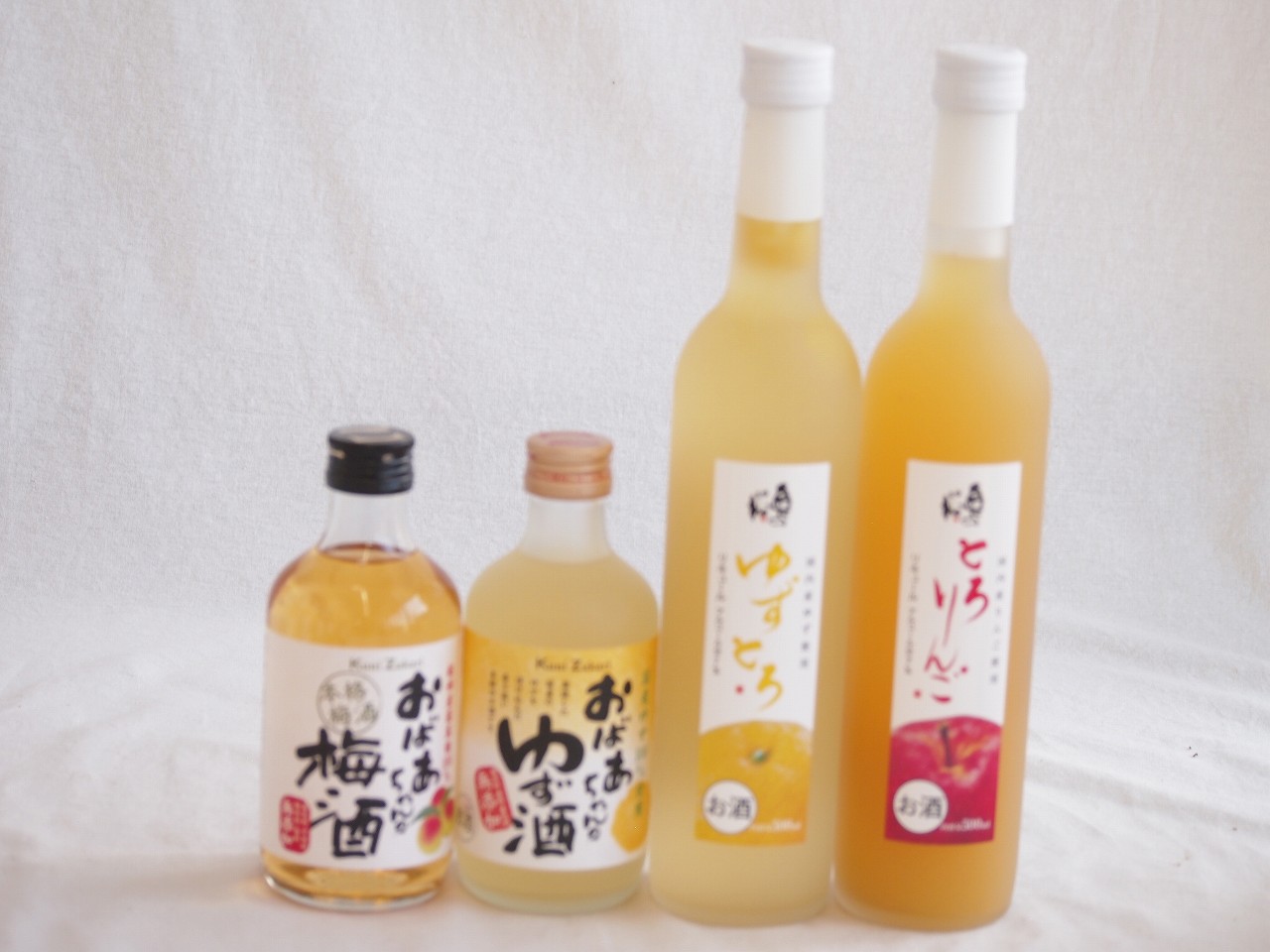 【最大2000円オフクーポン10日1:59迄】おばあちゃん梅酒飲み比べ4本セット(おばあちゃんのゆず酒 おばあちゃんの梅酒 日本酒ブレンド仕込ゆずとろ 日本酒ブレンド仕込とろりんご) 300ml×2本 500ml×2本