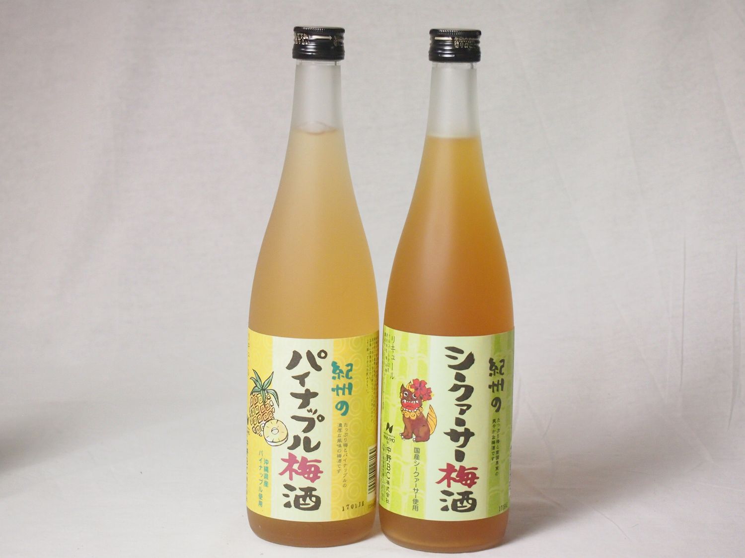 5セット 南国フェア梅酒10本セット 紀州パイナップル梅酒720ml 紀州のシークァーサー梅酒720ml 720ml×10本 【55%OFF!】