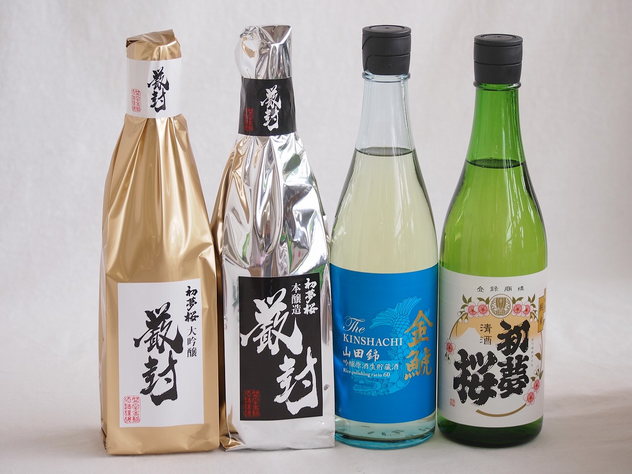 【最大2000円オフクーポン10日1:59迄】贅沢な日本酒4本セット(金鯱初夢桜 厳封本醸造(愛知) 金鯱山田錦吟醸原酒生貯蔵(愛知) 金鯱初夢桜 純米(愛知) 金鯱初夢桜 厳封大吟醸(愛知)) 720ml×4本