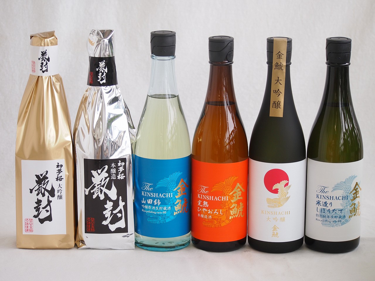 【最大2000円オフクーポン10日1:59迄】贅沢な日本酒6本セット(金鯱初夢桜 厳封本醸造(愛知) 金鯱山田錦吟醸原酒生貯蔵(愛知) 金鯱寒造りしぼりたて特別純米生貯蔵(愛知) 金鯱完熟しやおろし(愛知) 金鯱初夢桜 厳封大吟醸(愛知) 金鯱大吟醸(愛知)) 720ml×6本
